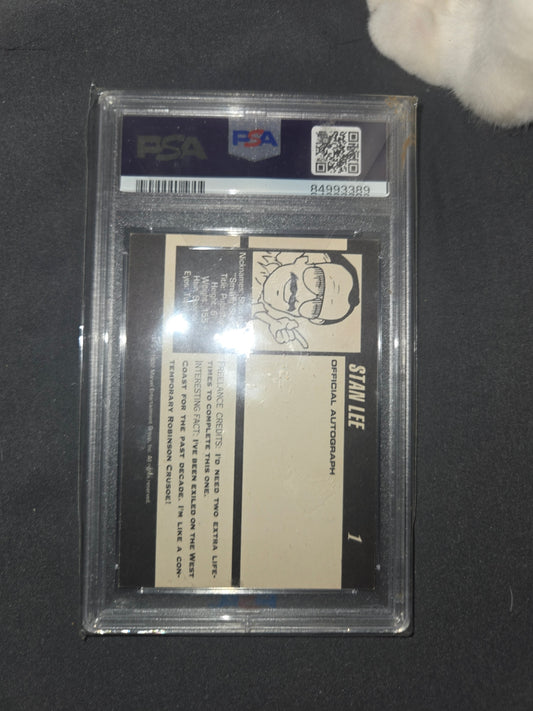 1992 Marvel Stan Lee Editor Auto PSA/DNA Certified EX-MT 6 Auto 9 Signed Card #1